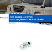 0 Luce Targa LED c5w 36mm per Iveco Massif pickup 2008 - 2011 c5w 36mm: LED Sapphire - Premium Top di Gamma - Chip LED Philips 5700k