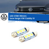 0 Luce Targa LED c5w 36mm VW Caddy IV 2015 - 2017 (Coppia) C5W C10W Led Canbus 36mm a 3 Ultra Led Xenovision - Bianco Lunare 6000k (Coppia)