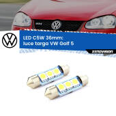 C5W C10W Led Canbus 36mm a 3 Ultra Led Xenovision - Bianco Lunare 6000k (Coppia)