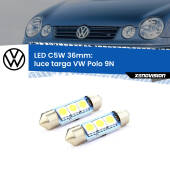 C5W C10W Led Canbus 36mm a 3 Ultra Led Xenovision - Bianco Lunare 6000k (Coppia)