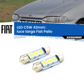 0 Luce Targa LED c5w 41mm Fiat Palio 1996 - 2003 (Coppia) C5W C10W Led Canbus 41mm a 3 Ultra Led Xenovision - Bianco Lunare 6000k (Coppia)