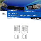 0 Luce Targa LED Chevrolet Aveo II T300 2011 - 2021: T10 Bolt T10: LED Bolt 6000k (Coppia)