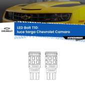 0 Luce Targa LED Chevrolet Camaro  2011 - 2015: T10 Bolt T10: LED Bolt 6000k (Coppia)