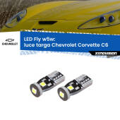 0 Luce Targa LED Chevrolet Corvette C6 2005 - 2013: W5W Fly W5W: Lampadine LED Fly 6000k (Coppia)