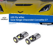 0 Luce Targa LED Chevrolet Corvette C7 2013 - 2019: W5W Fly W5W: Lampadine LED Fly 6000k (Coppia)