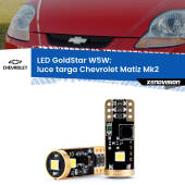 0 Luce Targa LED Chevrolet Matiz Mk2 2005 - 2011: T10 GoldStar T10 (W5W) Goldstar Coppia LED Canbus Next Gen