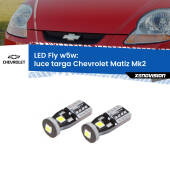0 Luce Targa LED Chevrolet Matiz Mk2 2005 - 2011: W5W Fly W5W: Lampadine LED Fly 6000k (Coppia)