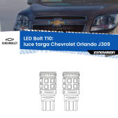 0 Luce Targa LED Chevrolet Orlando J309 2011 - 2019: T10 Bolt T10: LED Bolt 6000k (Coppia)