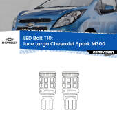 0 Luce Targa LED Chevrolet Spark M300 2009 - 2016: T10 Bolt T10: LED Bolt 6000k (Coppia)