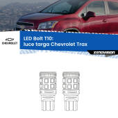 0 Luce Targa LED Chevrolet Trax 2012 in poi: T10 Bolt T10: LED Bolt 6000k (Coppia)