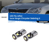 0 Luce Targa LED Chrysler Sebring II 2007 - 2010: W5W Fly W5W: Lampadine LED Fly 6000k (Coppia)