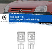 0 Luce Targa LED Citroën Berlingo 1996 - 2007: T10 Bolt T10: LED Bolt 6000k (Coppia)