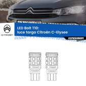 0 Luce Targa LED Citroën C-Elysee 2012 in poi: T10 Bolt T10: LED Bolt 6000k (Coppia)