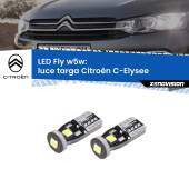 0 Luce Targa LED Citroën C-Elysee 2012 in poi: W5W Fly W5W: Lampadine LED Fly 6000k (Coppia)