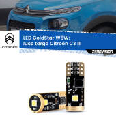 0 Luce Targa LED Citroën C3 III 2016 in poi: T10 GoldStar T10 (W5W) Goldstar Coppia LED Canbus Next Gen