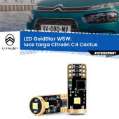 0 Luce Targa LED Citroën C4 Cactus 2014 in poi: T10 GoldStar T10 (W5W) Goldstar Coppia LED Canbus Next Gen