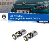 0 Luce Targa LED Citroën C4 Cactus 2014 in poi: W5W Fly W5W: Lampadine LED Fly 6000k (Coppia)