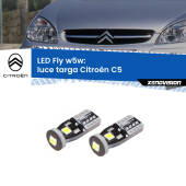 0 Luce Targa LED Citroën C5 2001 - 2004: W5W Fly W5W: Lampadine LED Fly 6000k (Coppia)