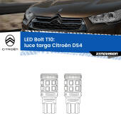 0 Luce Targa LED Citroën DS4 2011 - 2015: T10 Bolt T10: LED Bolt 6000k (Coppia)