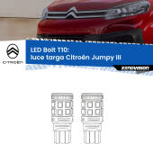 0 Luce Targa LED Citroën Jumpy III 2016 in poi: T10 Bolt T10: LED Bolt 6000k (Coppia)