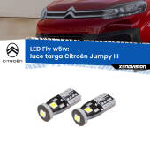 0 Luce Targa LED Citroën Jumpy III 2016 in poi: W5W Fly W5W: Lampadine LED Fly 6000k (Coppia)