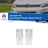 0 Luce Targa LED Citroën SpaceTourer 2016 in poi: T10 Bolt T10: LED Bolt 6000k (Coppia)