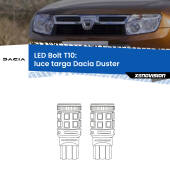 0 Luce Targa LED Dacia Duster 2010 - 2016: T10 Bolt T10: LED Bolt 6000k (Coppia)