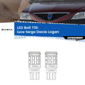 0 Luce Targa LED Dacia Logan  2004 - 2011: T10 Bolt T10: LED Bolt 6000k (Coppia)