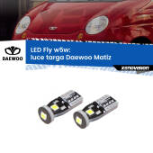 0 Luce Targa LED Daewoo Matiz 1998 - 2005: W5W Fly W5W: Lampadine LED Fly 6000k (Coppia)