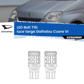 0 Luce Targa LED Daihatsu Cuore VI 2003 - 2007: T10 Bolt T10: LED Bolt 6000k (Coppia)