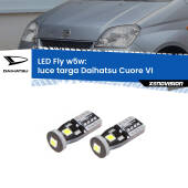 0 Luce Targa LED Daihatsu Cuore VI 2003 - 2007: W5W Fly W5W: Lampadine LED Fly 6000k (Coppia)