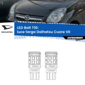 0 Luce Targa LED Daihatsu Cuore VII 2007 - 2018: T10 Bolt T10: LED Bolt 6000k (Coppia)