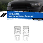 0 Luce Targa LED Dodge Durango  2010 - 2014: T10 Bolt T10: LED Bolt 6000k (Coppia)