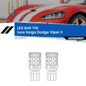 0 Luce Targa LED Dodge Viper II in poi: T10 Bolt T10: LED Bolt 6000k (Coppia)