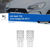 0 Luce Targa LED DS DS 3 2015 in poi: T10 Bolt T10: LED Bolt 6000k (Coppia)