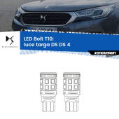0 Luce Targa LED DS DS 4 2015 in poi: T10 Bolt T10: LED Bolt 6000k (Coppia)