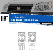 0 Luce Targa LED Fiat Doblo 223 2000 - 2010: T10 Bolt T10: LED Bolt 6000k (Coppia)
