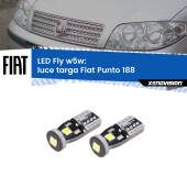 0 Luce Targa LED Fiat Punto 188 1999 - 2010: W5W Fly W5W: Lampadine LED Fly 6000k (Coppia)