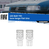 0 Luce Targa LED Fiat Uno 1983 - 1995: T10 Bolt T10: LED Bolt 6000k (Coppia)