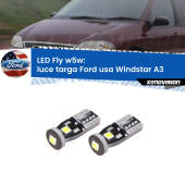 0 Luce Targa LED Ford usa Windstar A3 1995 - 2000: W5W Fly W5W: Lampadine LED Fly 6000k (Coppia)