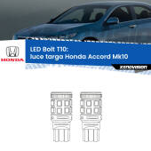 0 Luce Targa LED Honda Accord Mk10 2017 in poi: T10 Bolt T10: LED Bolt 6000k (Coppia)