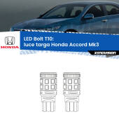 0 Luce Targa LED Honda Accord Mk3 1985 - 1989: T10 Bolt T10: LED Bolt 6000k (Coppia)