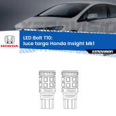 0 Luce Targa LED Honda Insight Mk1 2000 - 2006: T10 Bolt T10: LED Bolt 6000k (Coppia)