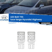 0 Luce Targa LED Hyundai Highway  2000 - 2004: T10 Bolt T10: LED Bolt 6000k (Coppia)