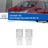 0 Luce Targa LED Hyundai I10 BA, IA 2013 - 2016: T10 Bolt T10: LED Bolt 6000k (Coppia)