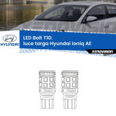 0 Luce Targa LED Hyundai Ioniq AE 2016 in poi: T10 Bolt T10: LED Bolt 6000k (Coppia)