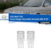 0 Luce Targa LED Hyundai Sonata MK III EF 1998 - 2004: T10 Bolt T10: LED Bolt 6000k (Coppia)