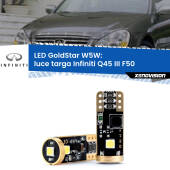 0 Luce Targa LED Infiniti Q45 III F50 2001 - 2006: T10 GoldStar T10 (W5W) Goldstar Coppia LED Canbus Next Gen