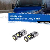 0 Luce Targa LED Iveco Daily III Mk1 2014 - 2016: W5W Fly W5W: Lampadine LED Fly 6000k (Coppia)