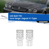 0 Luce Targa LED Jaguar X-Type  2001 - 2009: T10 Bolt T10: LED Bolt 6000k (Coppia)